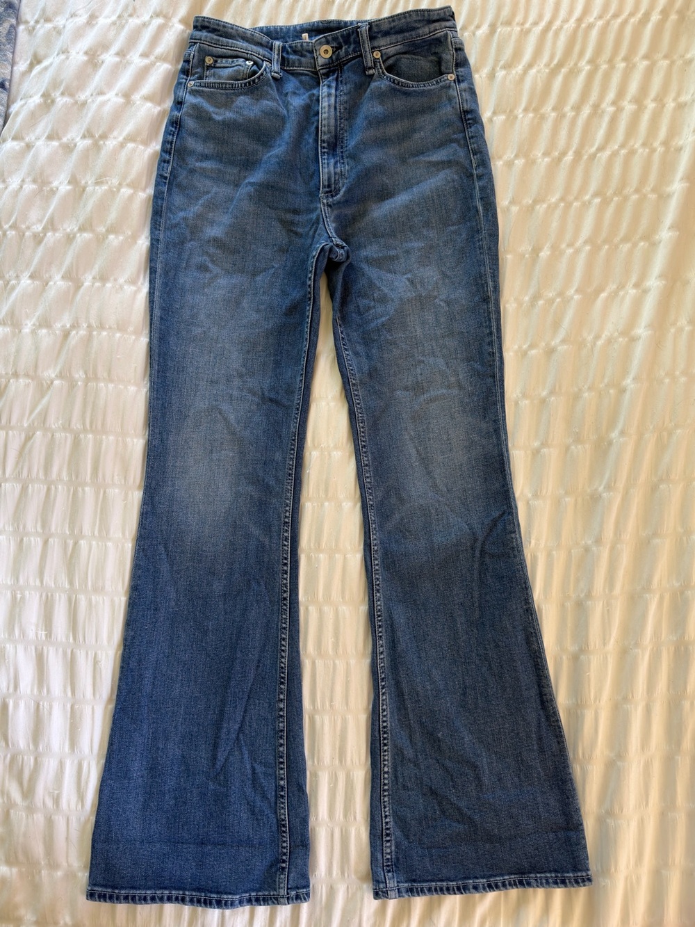 rag & bone Medium Blue Flare Jeans